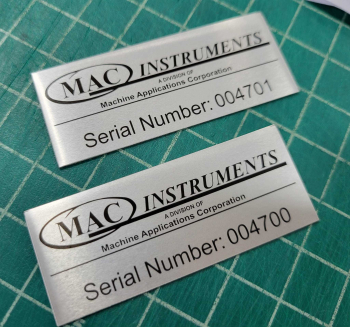 Aluma-Tough Serial Number Tags