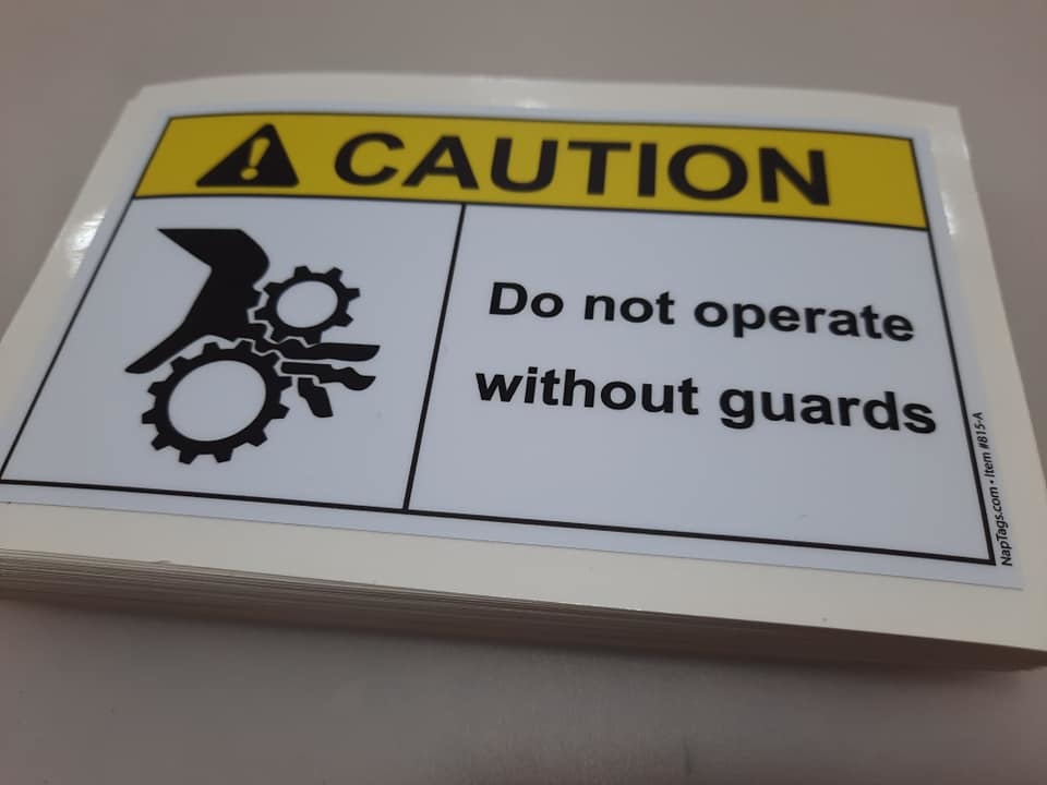 Vinyl labels for OSHA-ANSI compliance and safety, warnings and more - NapTags.com